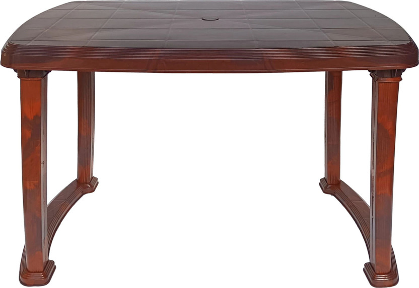 EASYDAY Arjun Plastic Dining Table For Restaurant,Home| Multipurpose Table For Outdoor| Plastic 4 Seater Dining Table(Finish Color - Brown, DIY(Do-It-Yourself))