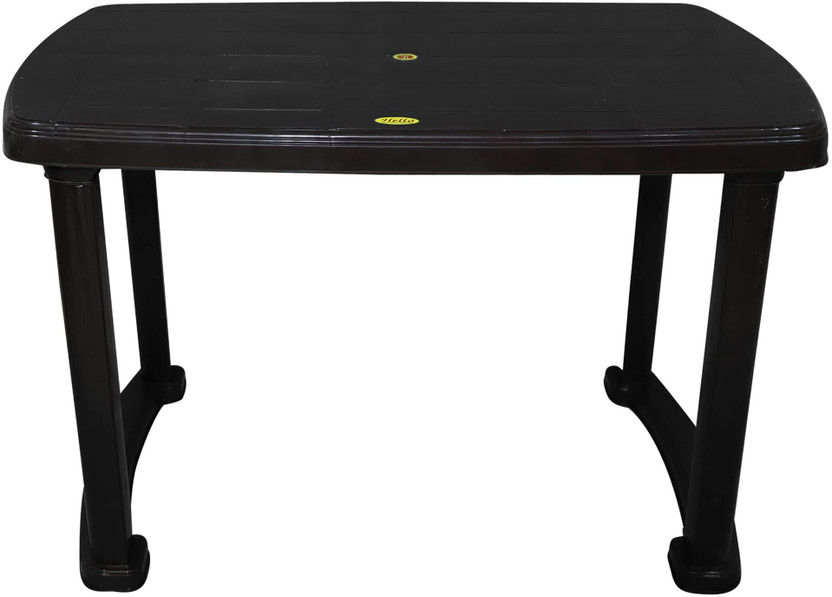 Pal Traders Decora Model Strong and Durable Plastic Table for Home Dining Outdoor Cafeteria Plastic 4 Seater Dining Table(Finish Color - BROWN, DIY(Do-It-Yourself))