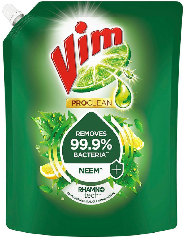 Vim Proclean Neem liquid Pouch Dish Cleaning Gel(Neem, 1.7 L)