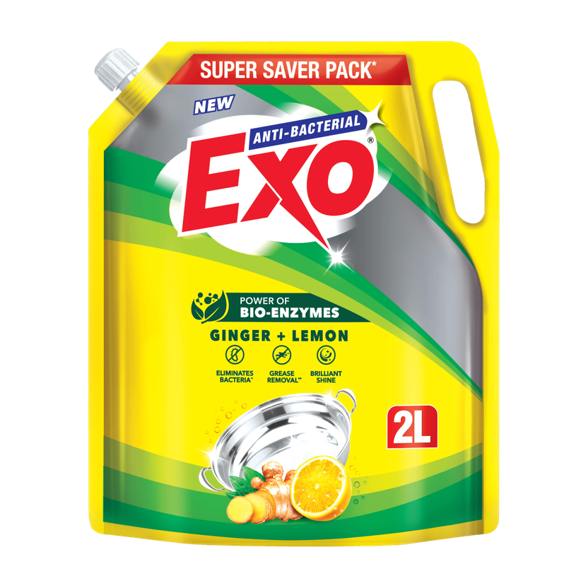 Exo Power of Bio-Enzymes Refill Pouch Dish Cleaning Gel(Ginger and Lemon, 2 L)
