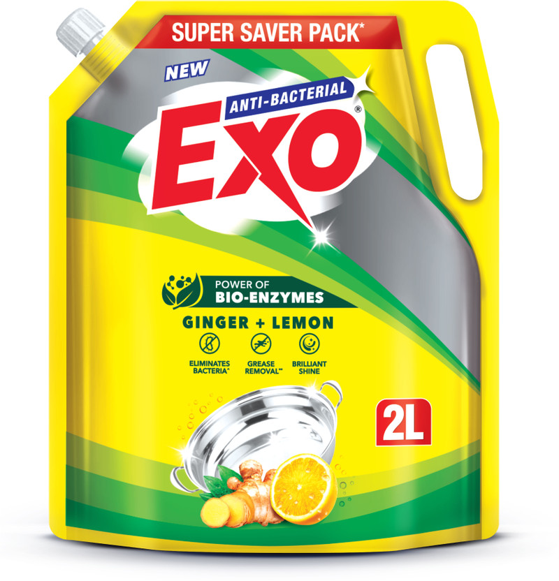 Exo Power of Bio-Enzymes Refill Pouch Dish Cleaning Gel(Ginger and Lemon, 2 L)