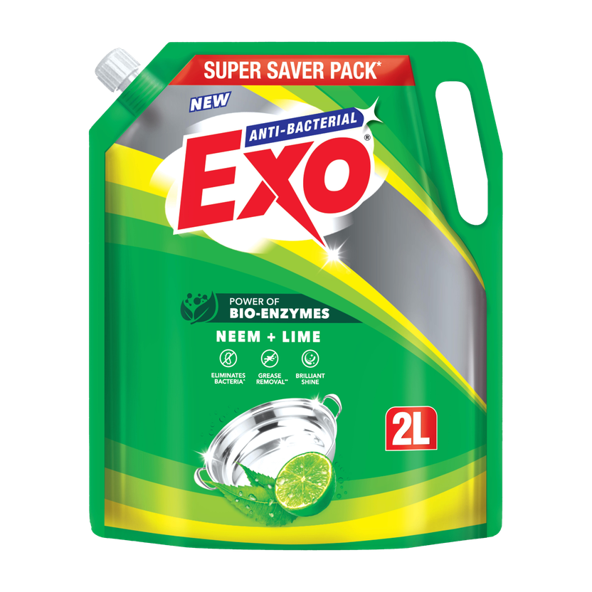 Exo Power of Bio-Enzymes Refill Pouch Dish Cleaning Gel(Neem and Lime, 2 L)