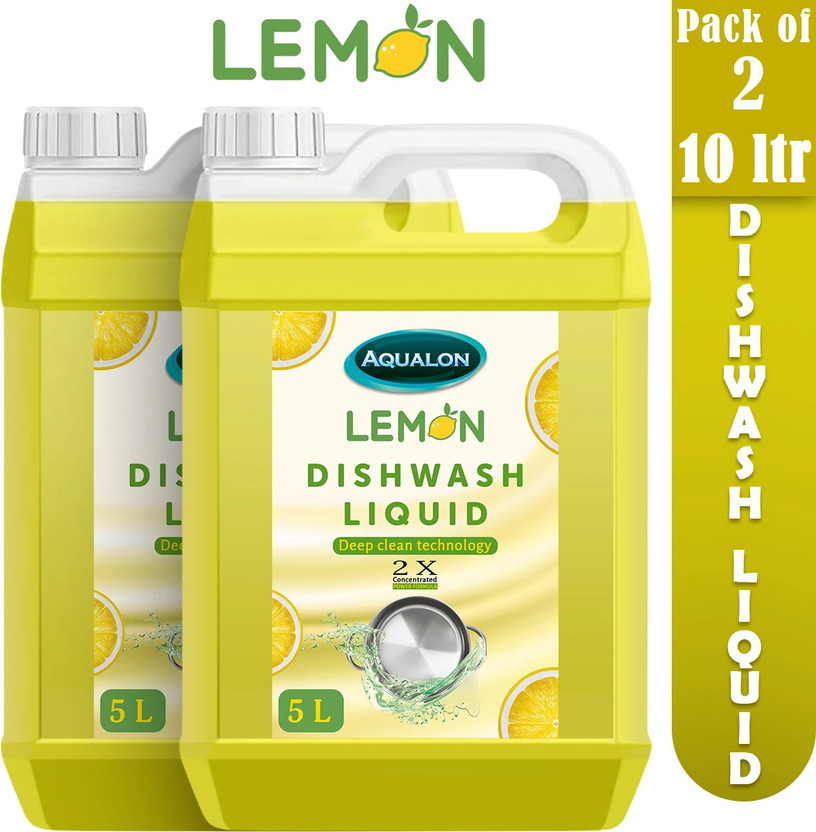 Aqualon LEMON Anti-Bacterial Disinfectant Dish & Utensil cleaning gel Dish Cleaning Gel(LEMON, 2 x 5 L)
