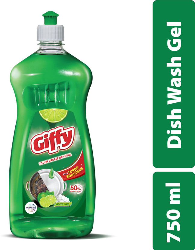 Giffy Green lime With Turbo Booster Dish Cleaning Gel(Green Lime, 750 ml)