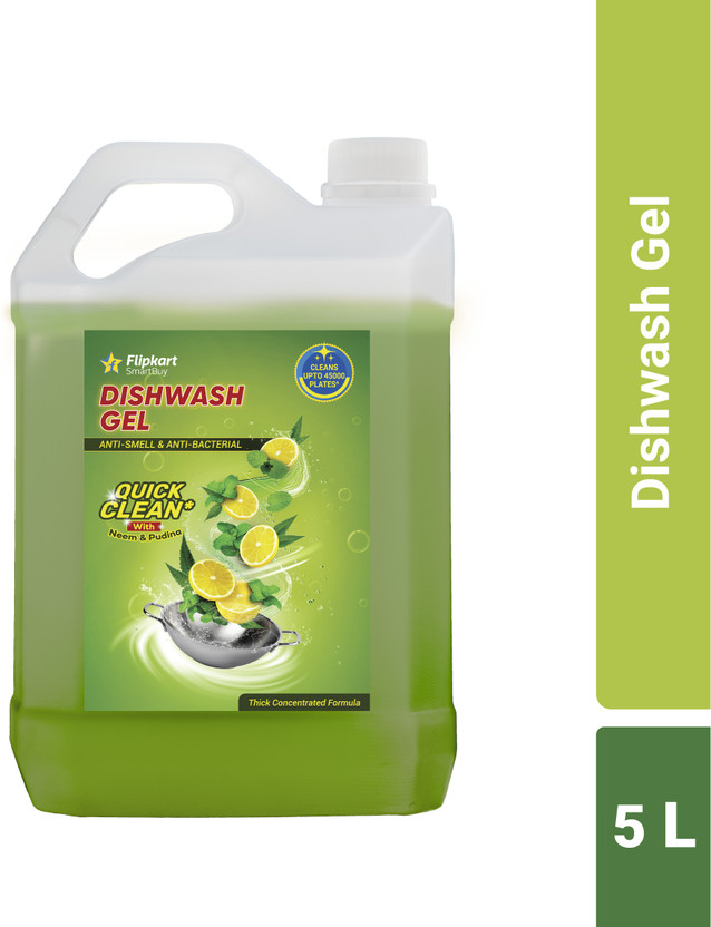 Flipkart SmartBuy Dishwash Gel Dish Cleaning Gel Dish Cleaning Gel(Neem & Pudina, 5 L)
