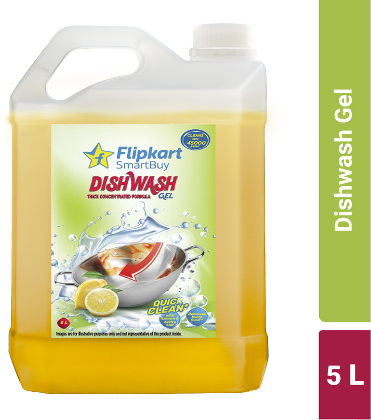 Flipkart SmartBuy Dishwash Gel Dish Cleaning Gel(Lemon, 5 L)