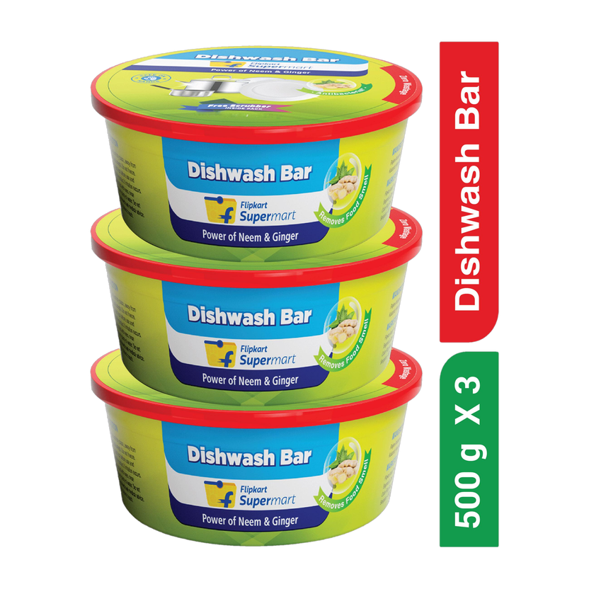 Flipkart Supermart Power of Neem & Ginger Dishwash Bar(3 x 500 g)