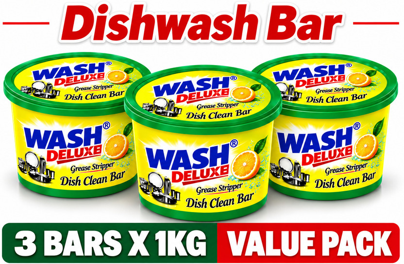 Wash Wash Deluxe DishClean Bar Dishwash Bar(3 x 1 kg) - Flipkart Deal
