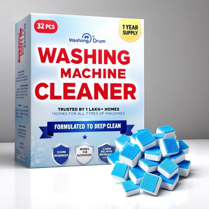 DrumWash 32 Pcs Washing Machine Drum wash Cleaning Tablets | Magic Clean US Dishwashing Detergent(32 Tablet)