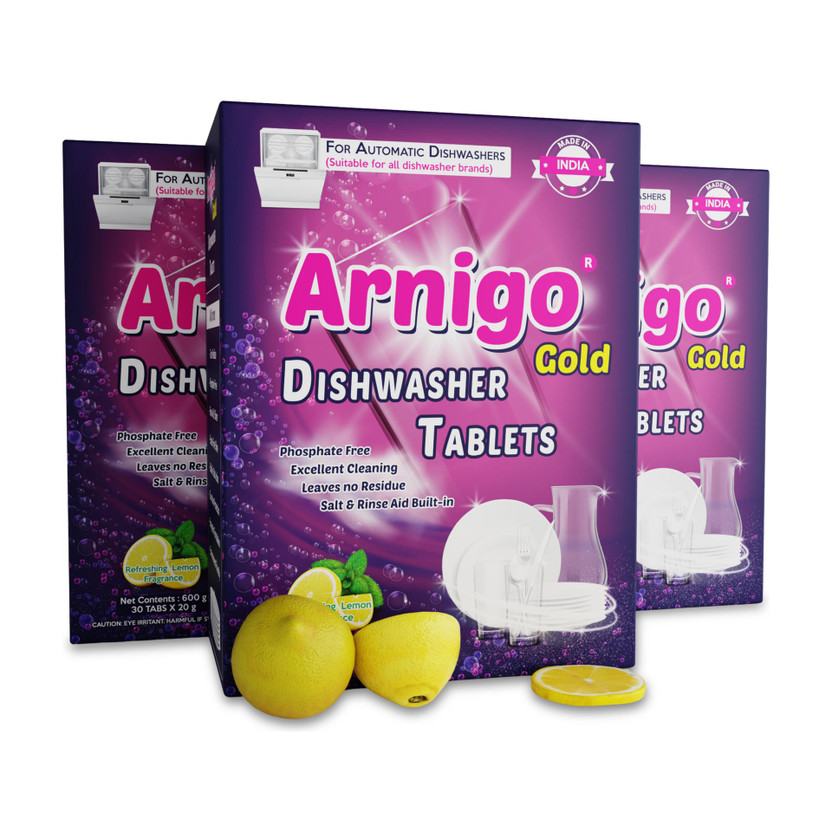 Arnigo Arnigo Gold Dishwasher Tablets (90 Tablet) for Outstanding Cleaning, Phosphate Free, Dishwashing Detergent(90 Tablet) - Flipkart Deal