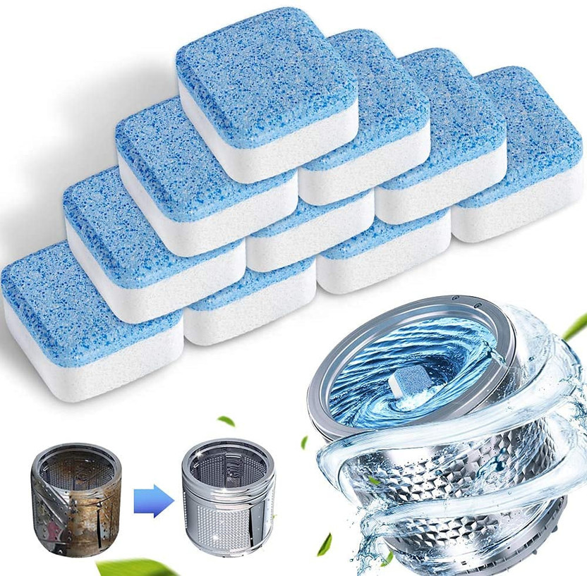 XOYA Washing Machine Tank, Tub & Drum Deep Cleaning Cleaner Detergent Tablet Dishwashing Detergent(6 Tablet)