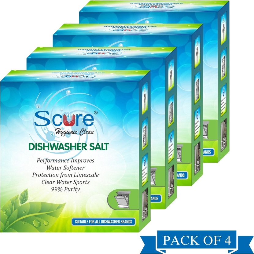 Scure DISHWASHER SALT | PACK OF 4 | 900 GM EACH Dishwashing Detergent(3.6 kg)