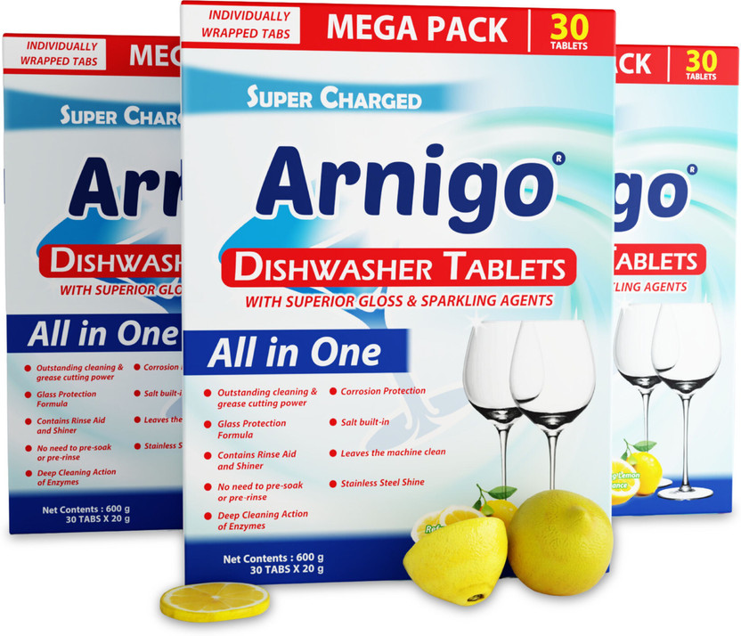 Arnigo Dishwasher All in One Tablets Dishwashing Detergent(90 Tablet)