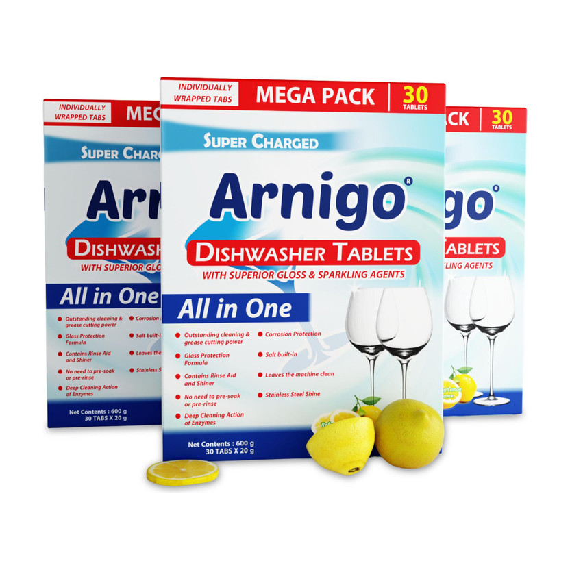 Arnigo Dishwasher All in One Tablets Dishwashing Detergent(90 Tablet)