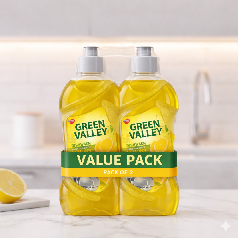Evocare Dishwash Liquid Gel Lemon, With Lemon Fragrance 500 ml Bottle 2 Dishwashing Detergent(500 ml)