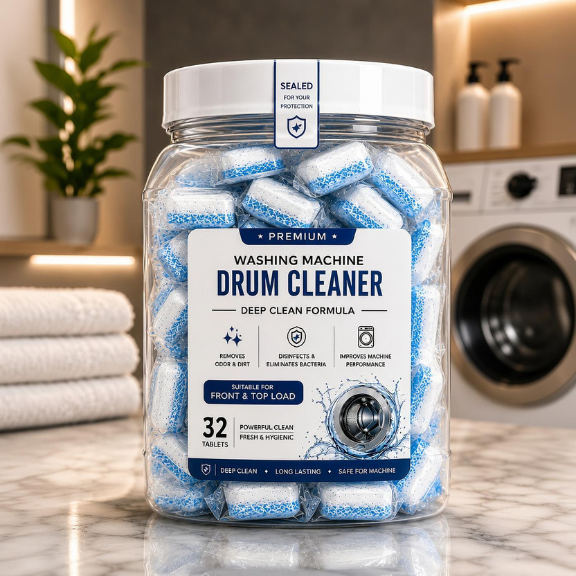 CLEAN BIRD Washing machine drum cleaning tablets pack of 32 Dishwashing Detergent(32 Tablet)