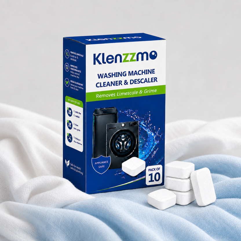 hias Klenzzmo Washing Machine Cleaner & Descaler Tablets 10 Dishwashing Detergent(10 Tablet)