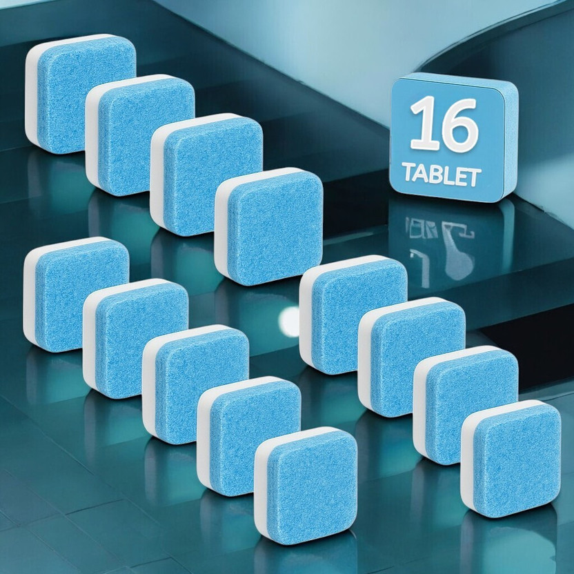 DrumFresh 16Pcs Washing Machine Deep Cleaner for Front and Top washing Detergent Dishwashing Detergent(16 Tablet)