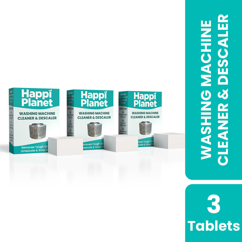 Happi Planet Washing Machine Cleaner & Descaler Tablets | 3 Tablets Dishwashing Detergent(3 Tablet)