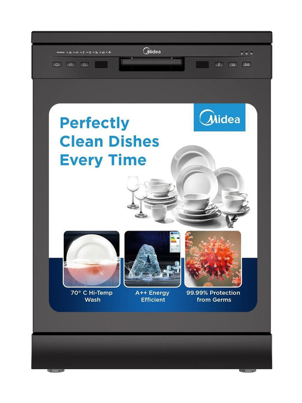 Midea MDWPF1301F(B)IN Free Standing 13 Place Settings Dishwasher