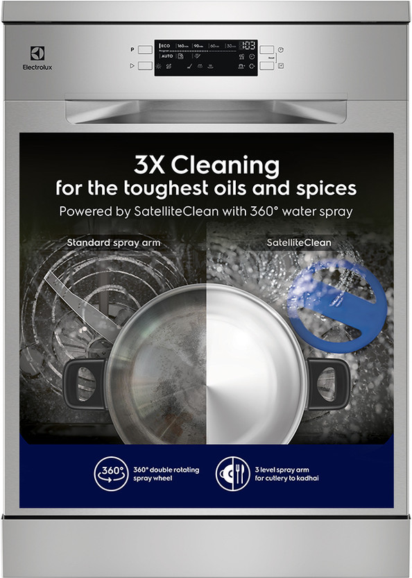 Electrolux ESM48310SX Free Standing 14 Place Settings Dishwasher
