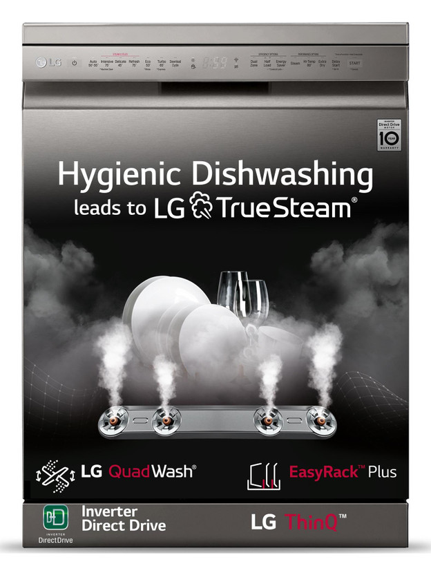LG DFB424FP Free Standing 14 Place Settings Intensive Kadhai Cleaning| No Pre-rinse Required Dishwasher