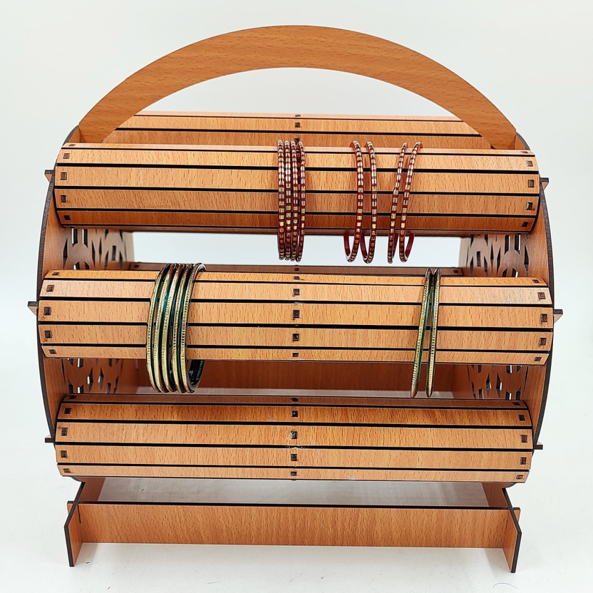 MeeCraft Engineered Wood Display Unit(Finish Color - WOODEN, DIY(Do-It-Yourself))