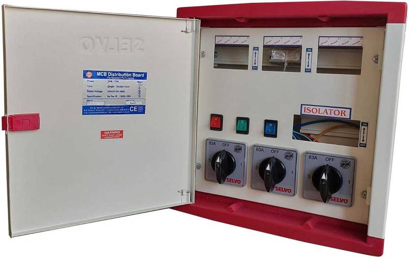 Selvo 4 Ways TPN Phase Selector (Rotary switches fitted) Distribution
