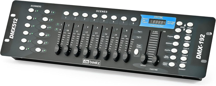 Da.Beatz. 192 Channel DMX 512 DJ Light Mixer Controller for Stage & Party Effects DJ Effects