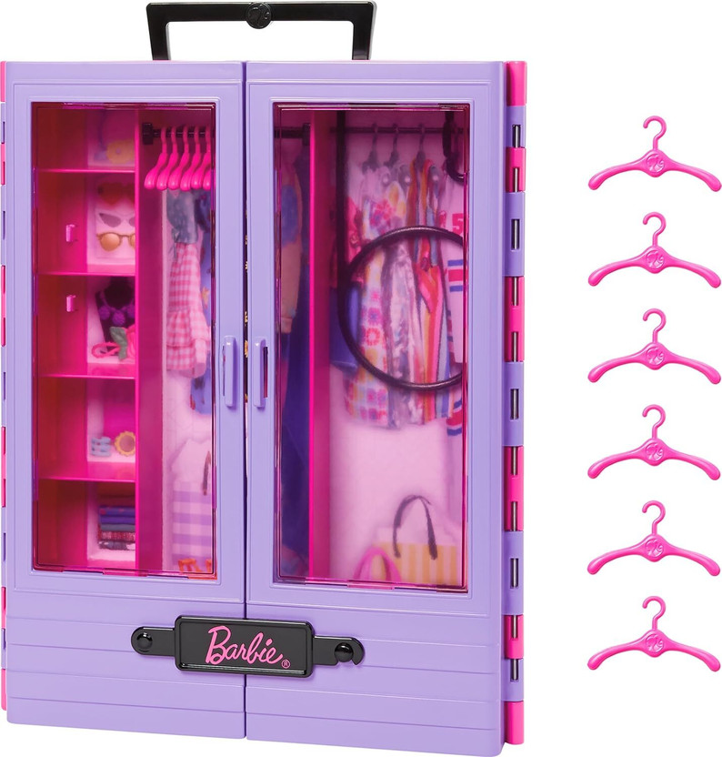 BARBIE Fashionistas Ultimate Closet Accessory, Translucent Doors, Storage Spaces,(Multicolor)