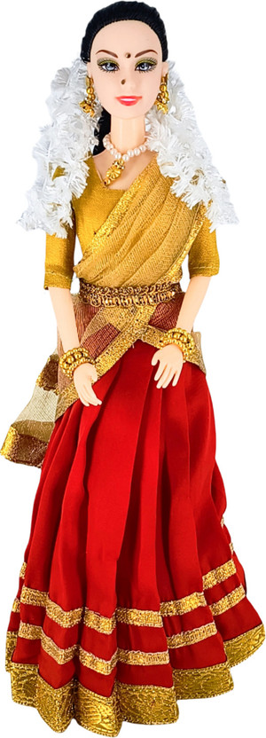 Flipkart Maalona-exclusive toys Geetha | South Indian Barbie Doll | Hand stitch clothes | Fully Foldable(Maroon, Gold) - Flipkart Deal
