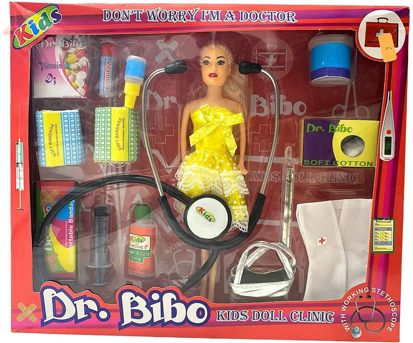 SHASHIKIRAN Beautiful Dr.Doll Toy Set with Dresses Makeup and Cute Doll Accessories(Multicolor)