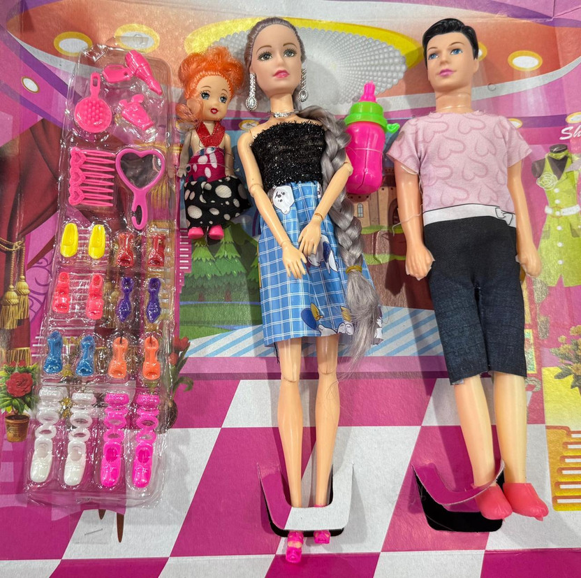 chalsi barbie doll set(Multicolor, Pink, Black, Blue)