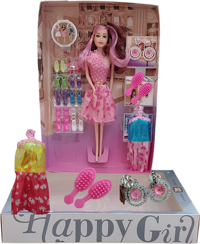 CTC CREATION Birthday Gift Doll Set of Fashion Dolls for Girls with Accessories(Multicolor)