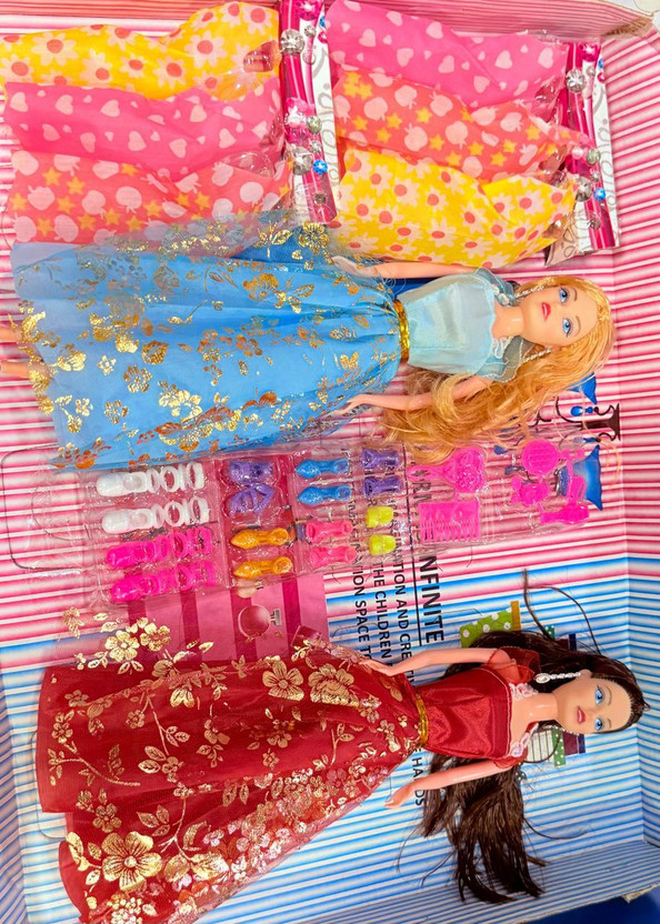 chalsi barbie doll(Multicolor, Red, Blue, Maroon)