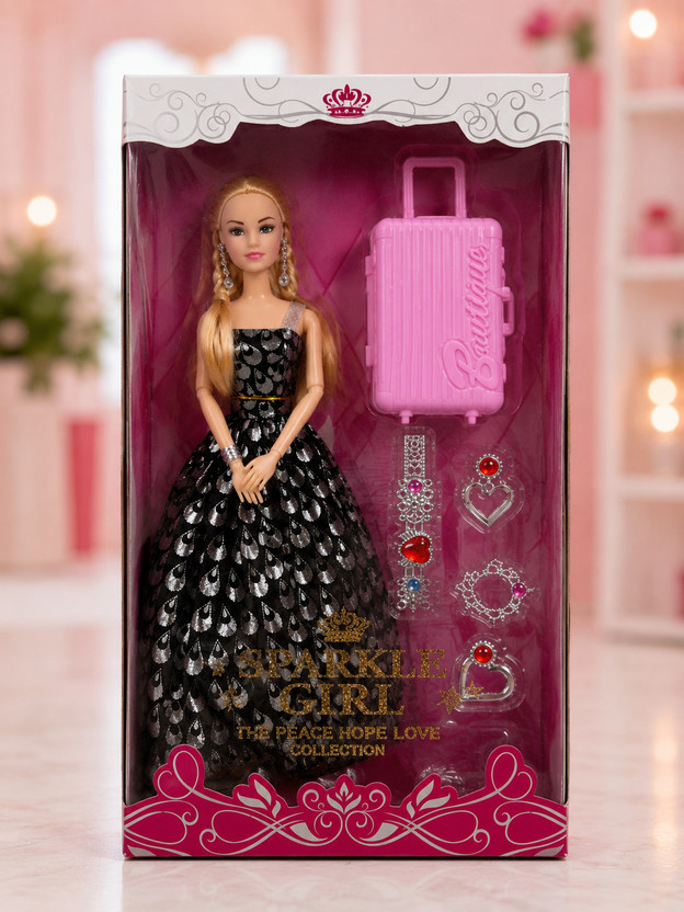 VIJLET Fashion Doll with Movable Arms & Legs and Accessories(Multicolor)