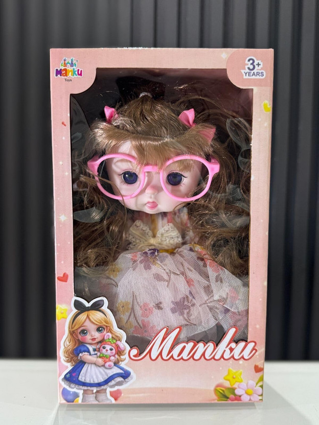 FUN n STYLE Cute Fashion Doll with Floral Dress & Pink Glasses - Birthday Gift for Girls(Multicolor)