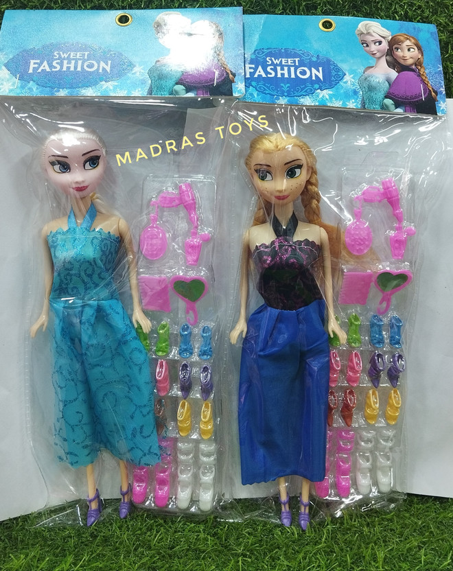 MADRAS TOYS Frozen Doll Anna Elsa Doll(Multicolor)