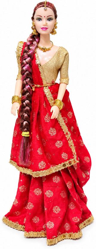 BAALIKA BAALIKA DOLLS Baalika Exclusive Toys Aadhya|Indian Gujarati Traditional Doll(Red, Gold) - Flipkart Deal