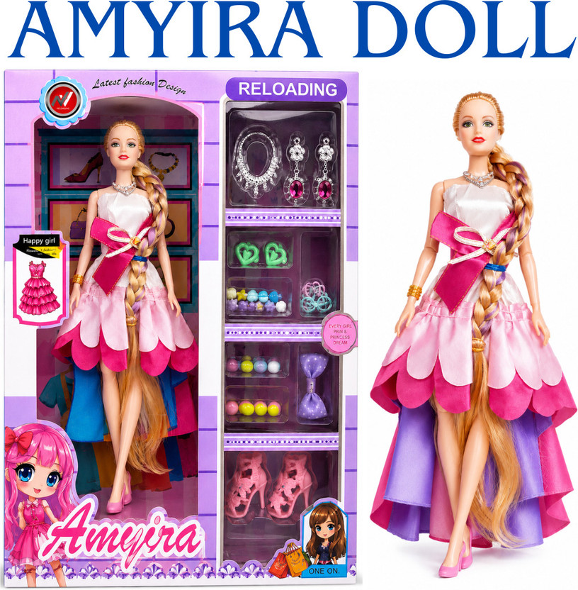 CTC CREATION Amayira Princess Doll Role Play Set with Accessories(Multicolor)