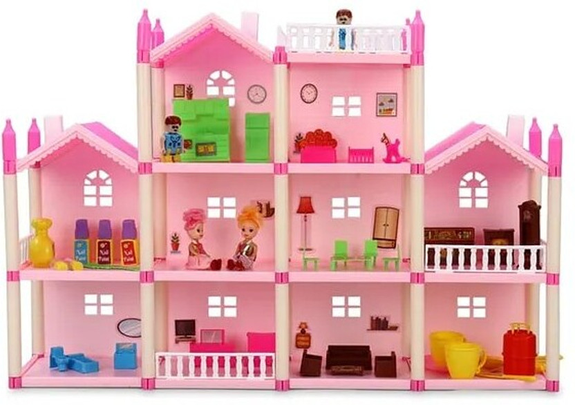 Mamma Mia MULTILEVEL LOVELY DOLL HOUSE 201 PCS(Multicolor)