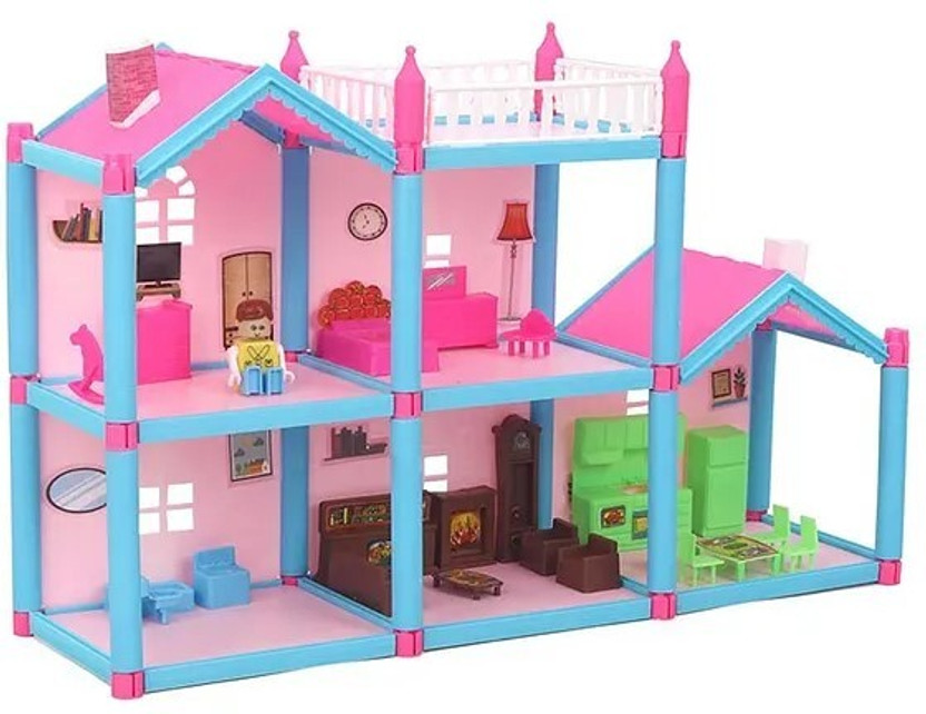 Mamma Mia lovely house 108 pcs Doll House(Multicolor)