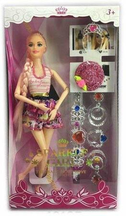 NV COLLECTION sparkle Doll Toys Comes with a complete set of fashion(Multicolor)