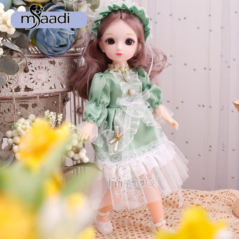 Maadi Gudiya, Fashion Doll with Dress, Doll for Girls, Birthday Gift Doll.(Silver)