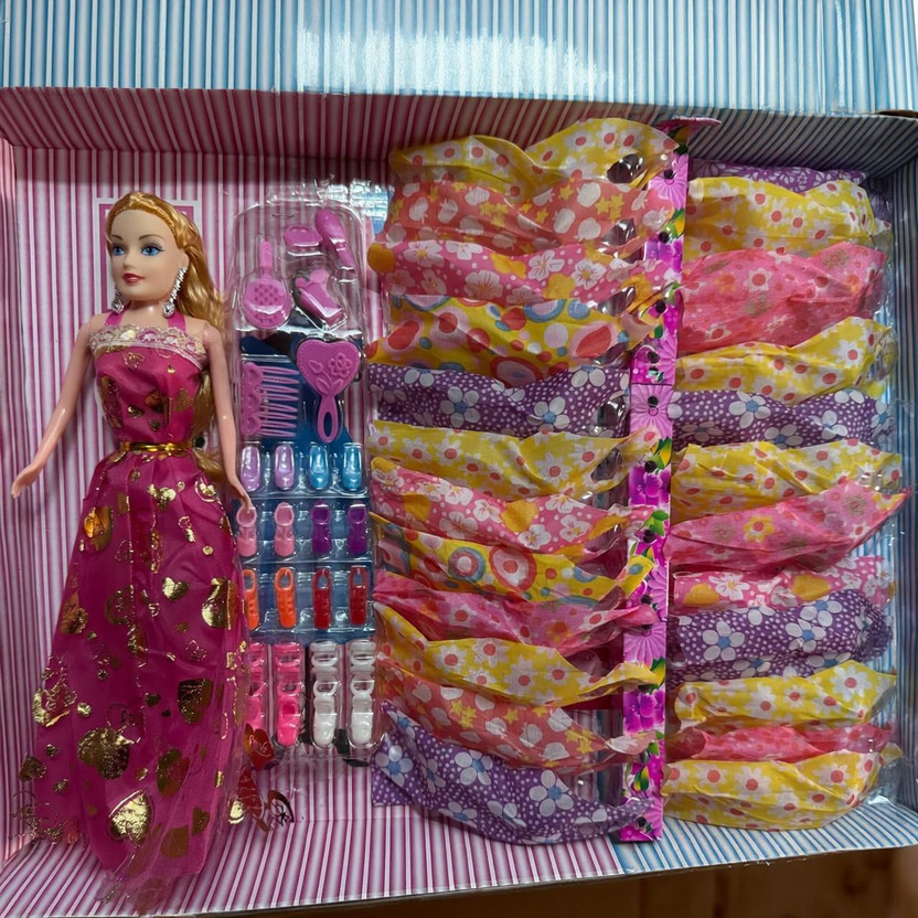 chalsi chalsi barbie doll dresses(Multicolor, Pink) - Flipkart Deal