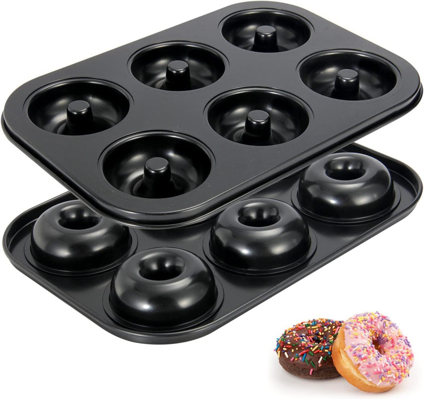 CAKE DECOR Stainless Steel Donut Tray 6(Pack of 1)