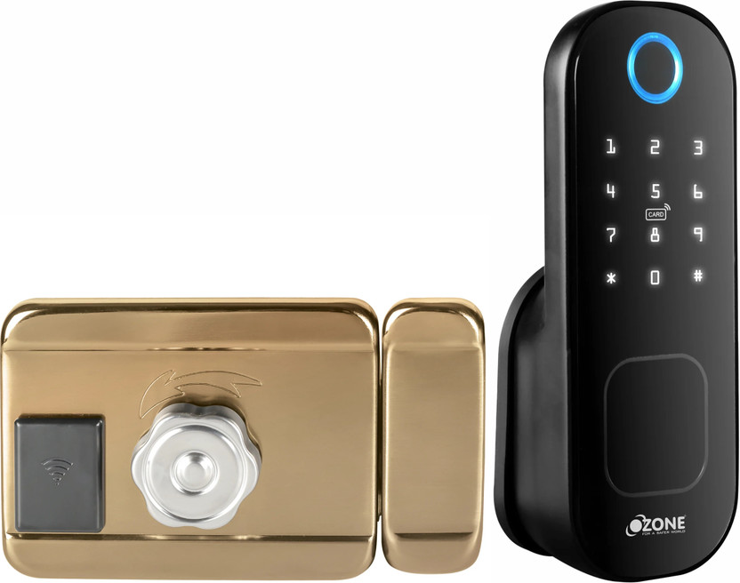 OZONE Stainless Steel, Zinc Alloy Glossy Smart Lock(Brown)