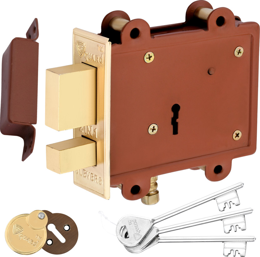 S-Guard Iron, Stainless Steel Matte Deadbolts(Red)