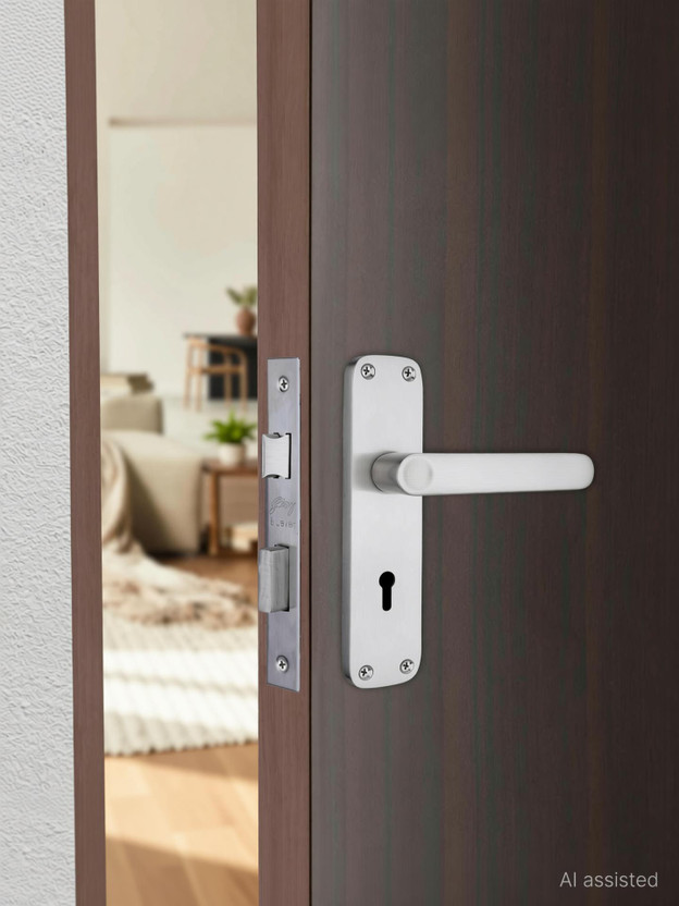 Godrej Locks Stainless Steel Luster Handlesets(Silver)