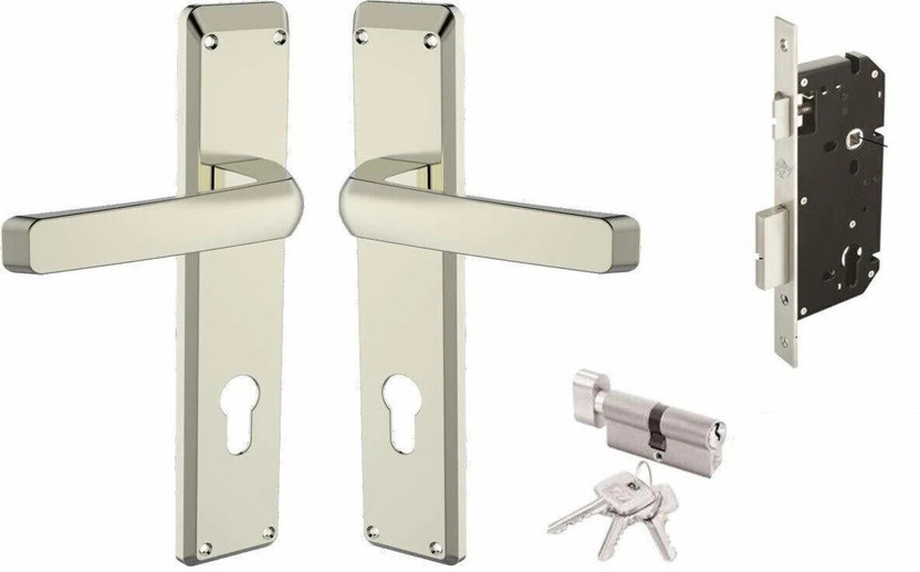 Godrej Locks Steel Glossy Handlesets(Silver)